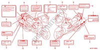 ETIQUETTE DE PRECAUTIONS pour Honda ST 1300 ABS POLICE de 2012