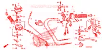 LEVIER DE GUIDON   CABLE   COMMODO pour Honda TRX 250 FOURTRAX RECON Electric Shift de 2011