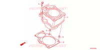 CYLINDRE pour Honda FOURTRAX 420 RANCHER 4X4 Manual Shift RED de 2011