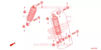 AMORTISSEUR AVANT pour Honda FOURTRAX 420 RANCHER 4X4 Electric Shift RED de 2013