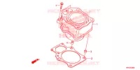 CYLINDRE pour Honda FOURTRAX 420 RANCHER 2X4 BASE de 2013
