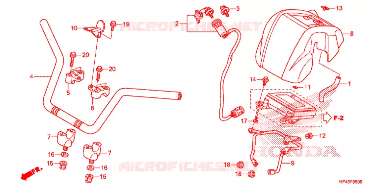 GUIDON Honda ATV 420 FOURTRAX 2013  TRX420TMD
