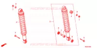 AMORTISSEUR ARRIERE pour Honda FOURTRAX 500 FOREMAN RUBICON Power Steering de 2013
