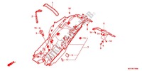 GARDE BOUE ARRIERE pour Honda CROSSRUNNER 800 GRISE de 2013