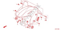 GARDE BOUE AVANT pour Honda CROSSRUNNER 800 GRISE de 2013