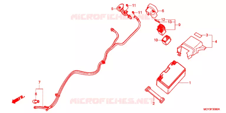 BATTERIE Honda MOTO 800 CROSSRUNNER 2014  VFR800XD