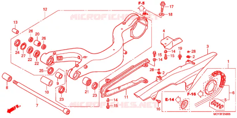 BRAS OSCILLANT Honda MOTO 800 CROSSRUNNER 2013  VFR800XD