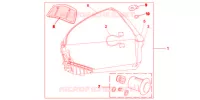 TOP CASE 45L PROMINENCE RED pour Honda VFR 1200 DCT de 2013