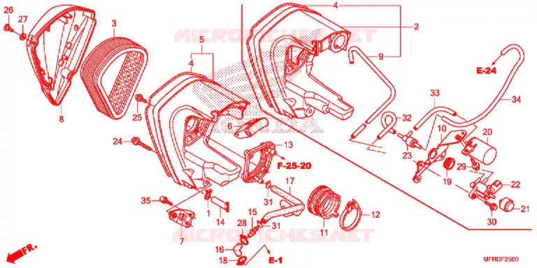 FILTRE A AIR Honda MOTO 1300 VT 2013  VT1300CRD