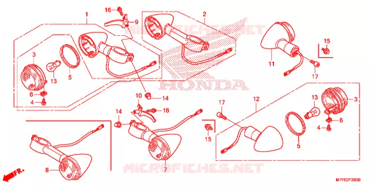 CLIGNOTANT Honda MOTO 1300 VT 2013  VT1300CXAD