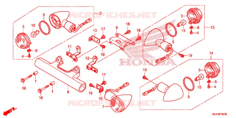 CLIGNOTANT (VT750C/CA/CS) Honda MOTO 750 SHADOW 2013  VT750CSD