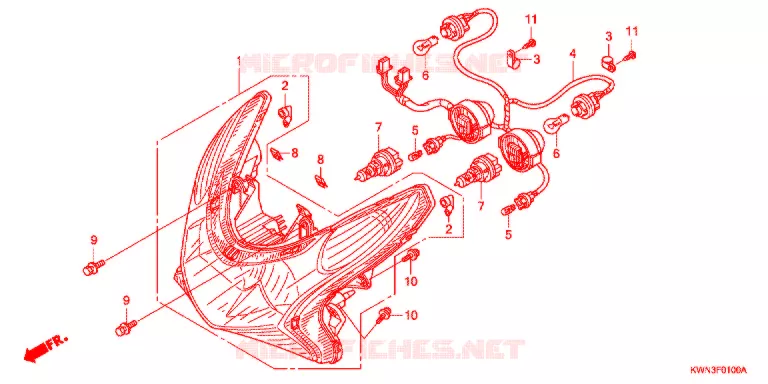PHARE Honda SCOOTER 125 PCX 2013  WW125EX2D