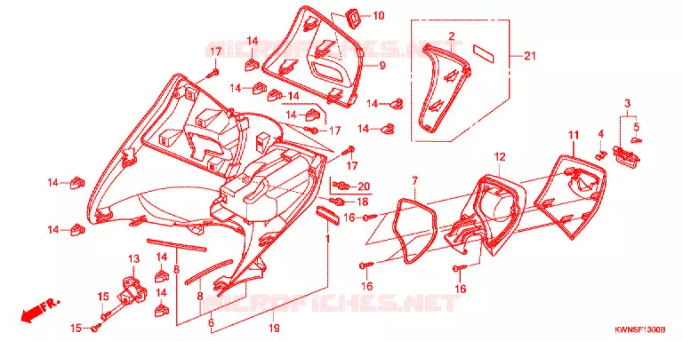 PROTEGE JAMBES Honda SCOOTER 125 PCX 2014  WW125SD