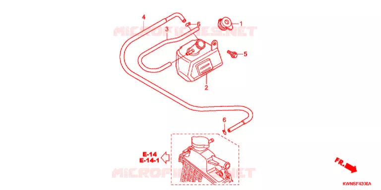VASE D'EXPANSION Honda SCOOTER 125 PCX 2014  WW125SD