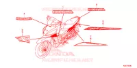 AUTOCOLLANTS pour Honda WAVE 110 de 2015