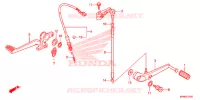 PEDALE pour Honda CB 1000 R SIENNA RED de 2014