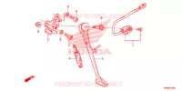 BEQUILLE pour Honda CB 1000 R ROUGE SIENNE de 2014