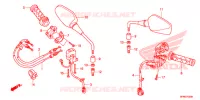 COMMODO   CABLE   RETROVISEUR pour Honda CB 1000 R ROUGE SIENNE de 2014