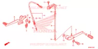 PEDALE pour Honda CB 1000 R ROUGE SIENNE de 2014