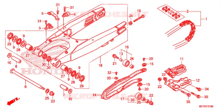 BRAS OSCILLANT Honda MOTO 450 CRF 2016  CRF450XE