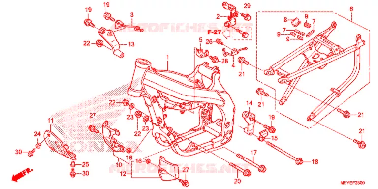 CADRE Honda MOTO 450 CRF 2016  CRF450XE