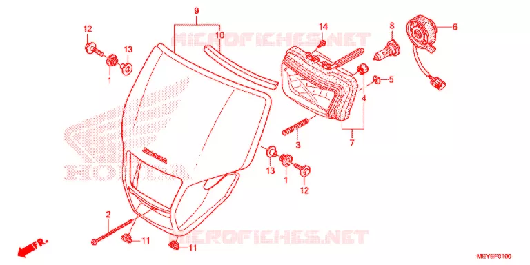PHARE Honda MOTO 450 CRF 2018  CRF450XE
