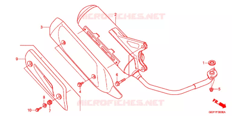 SILENCIEUX D'ECHAPPEMENT Honda SCOOTER 50 VISION 2013  NSC502WHD