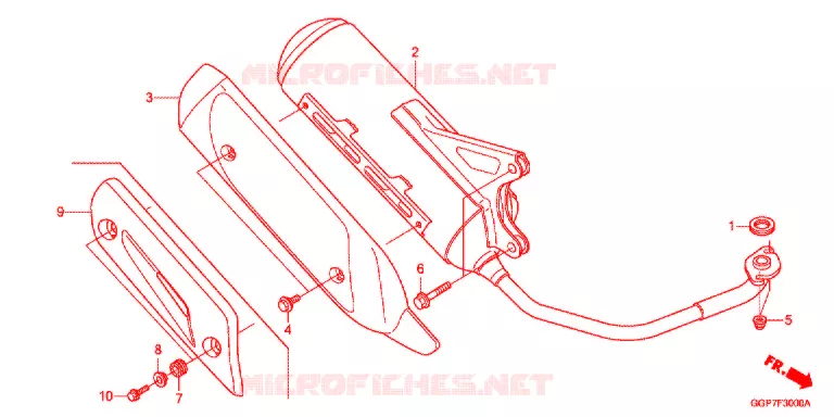 SILENCIEUX D'ECHAPPEMENT Honda SCOOTER 50 VISION 2013  NSC502WHD