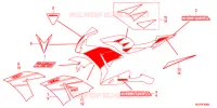 AUTOCOLLANTS (CBR1000RRD/E/RAD/E) PATRON TRICOLORE pour Honda CBR 1000 RR ABS TRICOLOUR de 2014