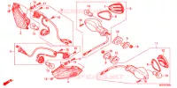 CLIGNOTANT pour Honda CBR 1000 S ABS de 2014
