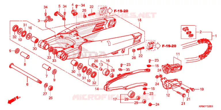 BRAS OSCILLANT Honda MOTO 250 CRF 2015  CRF250RF