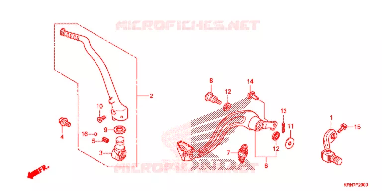 PEDALE - KICK Honda MOTO 250 CRF 2015  CRF250RF