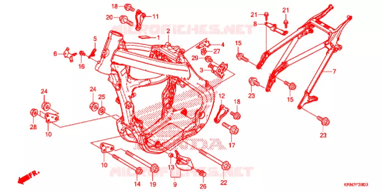 CADRE Honda MOTO 250 CRF 2015  CRF250RF