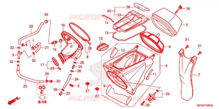 FILTRE A AIR Honda MOTO 450 CRF 2015  CRF450RF