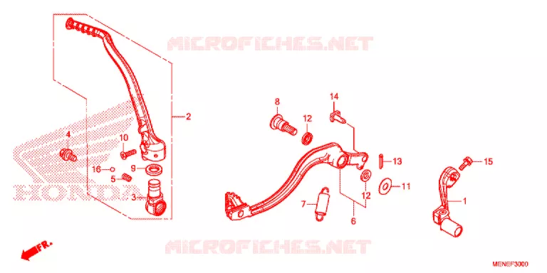PEDALE - KICK Honda MOTO 450 CRF 2015  CRF450RF