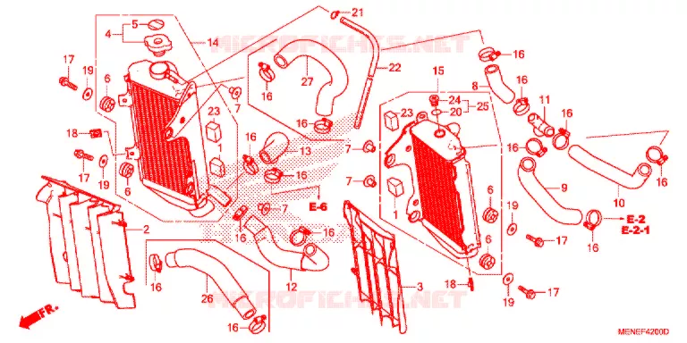 RADIATEUR Honda MOTO 450 CRF 2015  CRF450RF