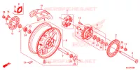 ROUE ARRIERE pour Honda CBR 600 RR TRICOLORE de 2014
