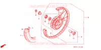 ROUE AVANT (RAYON/FREIN A TAMBOUR) pour Honda GL 125 Front Drum brake, Casted Wheels de 2007