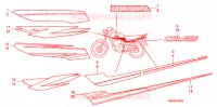 AUTOCOLLANTS pour Honda GL 125 de 2004