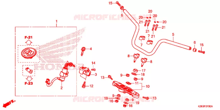 GUIDON Honda MOTO 125 MSX 2014  MSX125E