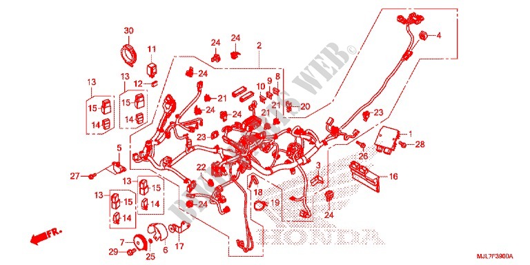 FAISCEAU DES FILS pour Honda NC 750 INTEGRA de 2015