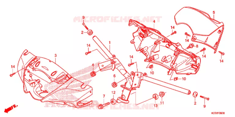 GUIDON - CARENAGE Honda SCOOTER 125 SH 2015  SH125ADE