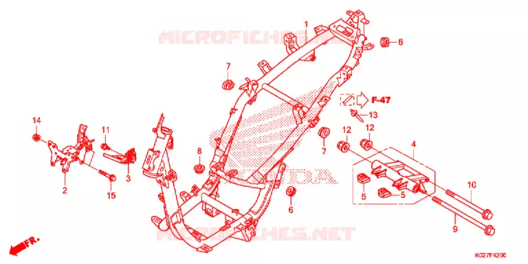 CADRE Honda SCOOTER 150 SH 2014  SH150ADE