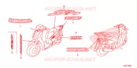 AUTOCOLLANTS pour Honda SH 150 ABS STANDARD de 2014