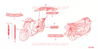 AUTOCOLLANTS pour Honda SH 150 D SPECIAL 4E de 2014