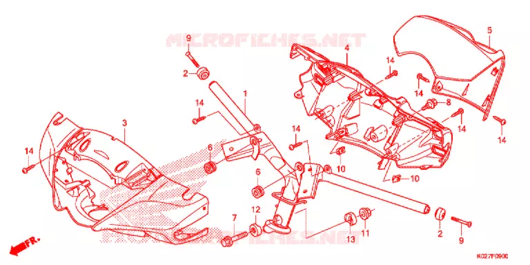 GUIDON - CARENAGE Honda SCOOTER 150 SH 2014  SH150SE