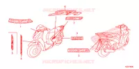 AUTOCOLLANTS pour Honda SH 150 SPORTY STANDARD de 2014