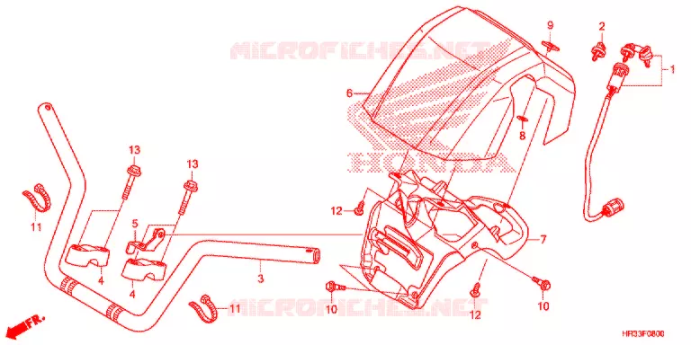 GUIDON Honda ATV 420 FOURTRAX 2014  TRX420FA1E