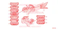 AUTOCOLLANTS pour Honda FOURTRAX 420 RANCHER 4X4 DCT de 2015