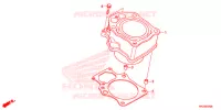 CYLINDRE pour Honda FOURTRAX 420 RANCHER 4X4 ES RED de 2014